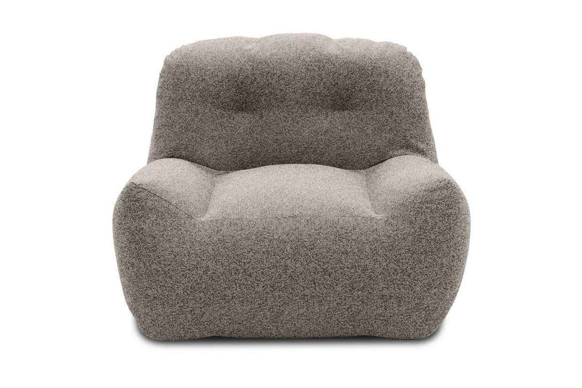 GARTENLOUNGE-SESSEL Branizlawa 103x71x102 mit Outdoorbezug zementgrau - Grau, Kunststoff (103/71/102cm) - 58aufmkessel
