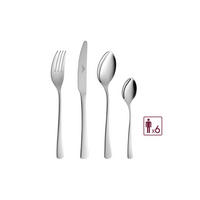 BESTECKSET Tunea Silber 30/20/5 cm Metall 24tlg. - Silberfarben, Metall - Mondex