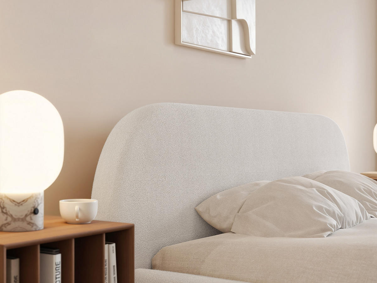 POLSTERBETT Lloret 120x200 cm, Weiß - Weiß, Textil (200/120cm) - Fedve