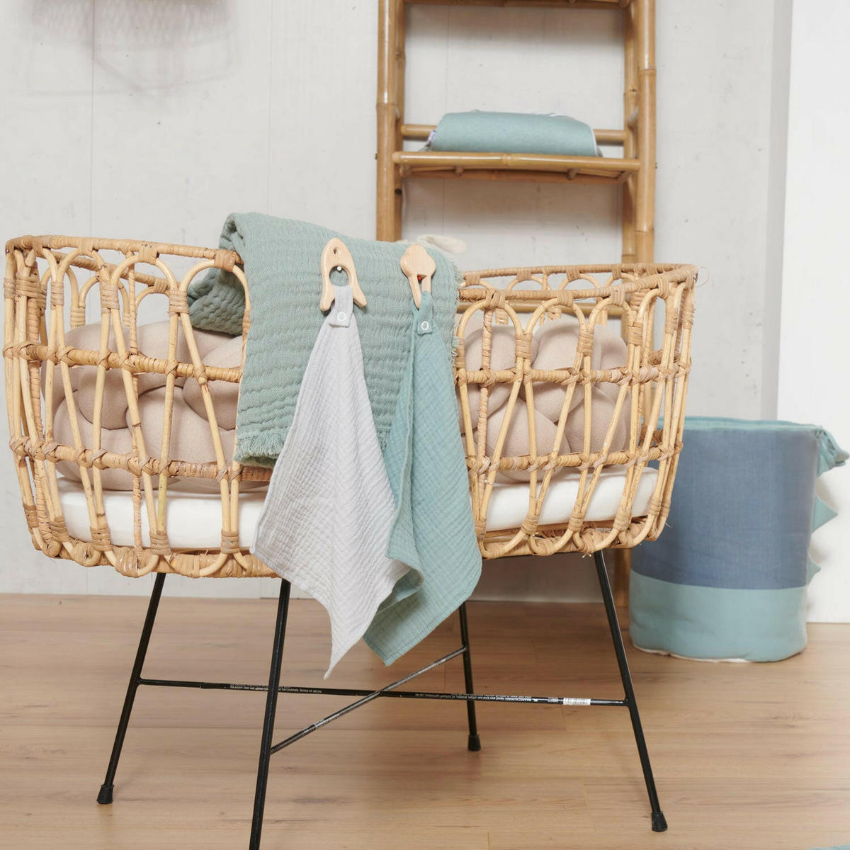 KUSCHELTUCH Musselin Rakete Grau - Grau, Textil (30/1/30cm) - nordic coast company