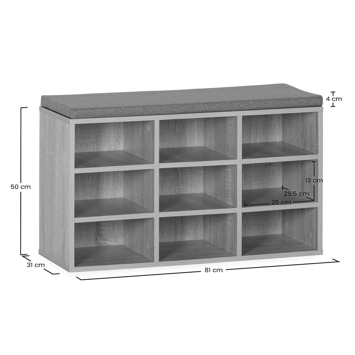 SCHUHBANK Samuel Eichenfarbe - Honigeiche, Holzwerkstoff (81/50/31cm) - VS Venta-stock