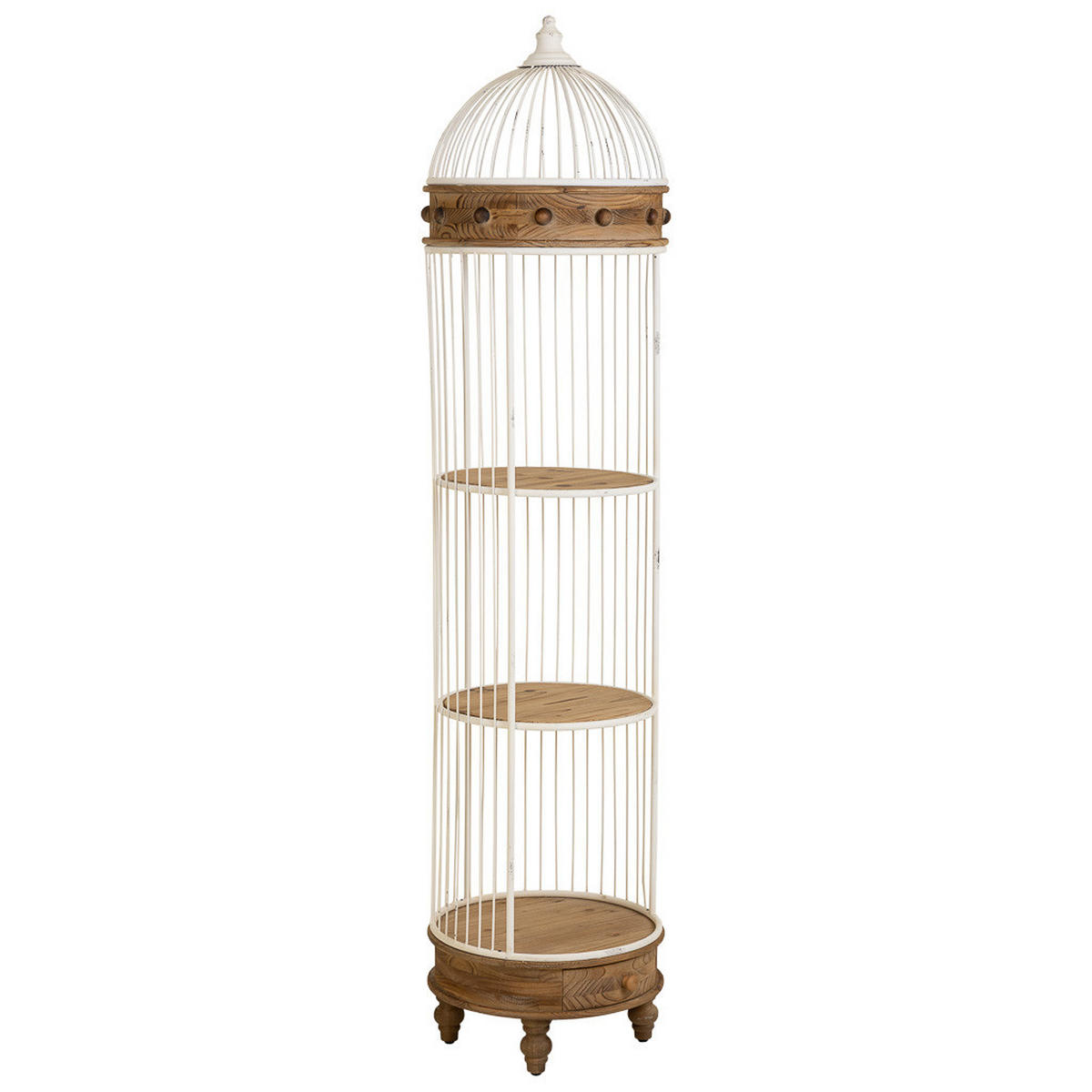 REGAL aus Holz und Metall 40x40x176 cm - Braun, Metall (40/176/40cm) - Wanderlust
