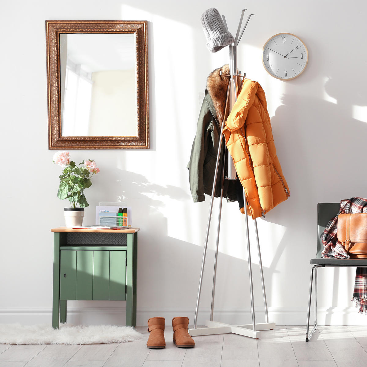 BRIEFHALTER - Weiß, Holz/Metall (10/18.5/15cm) - Relaxdays