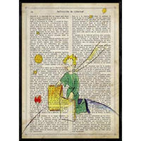 POSTER Prinz Für Kleine Kinder. A4 Schwarzer Rahmen - Schwarz, Papier (29.7/5/21cm) - Nacnic