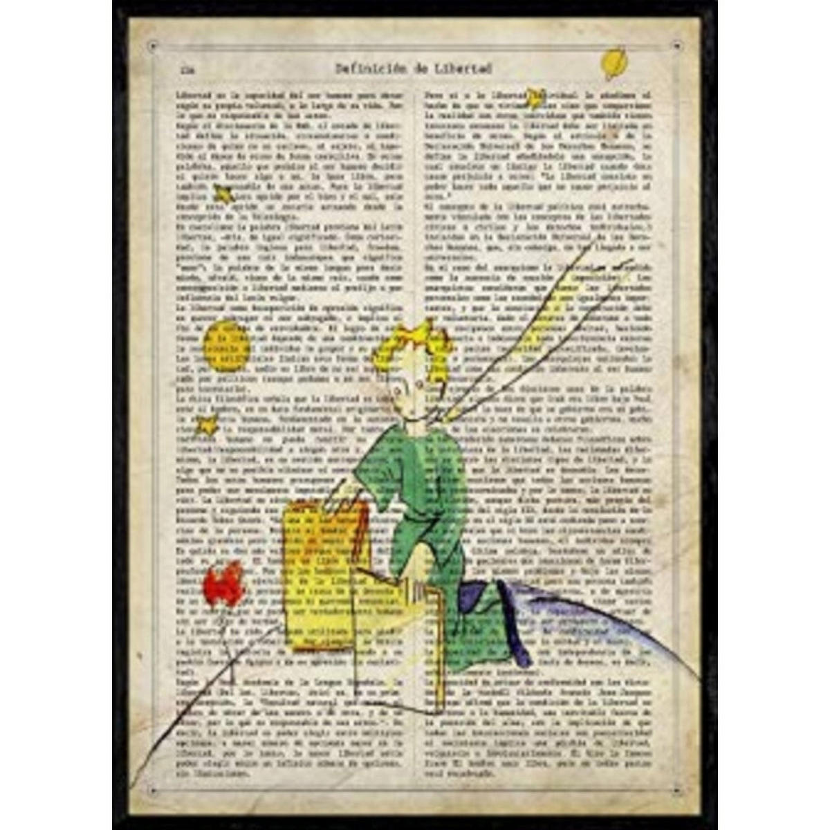 POSTER Prinz Für Kleine Kinder. A4 Schwarzer Rahmen - Schwarz, Papier (29.7/5/21cm) - Nacnic