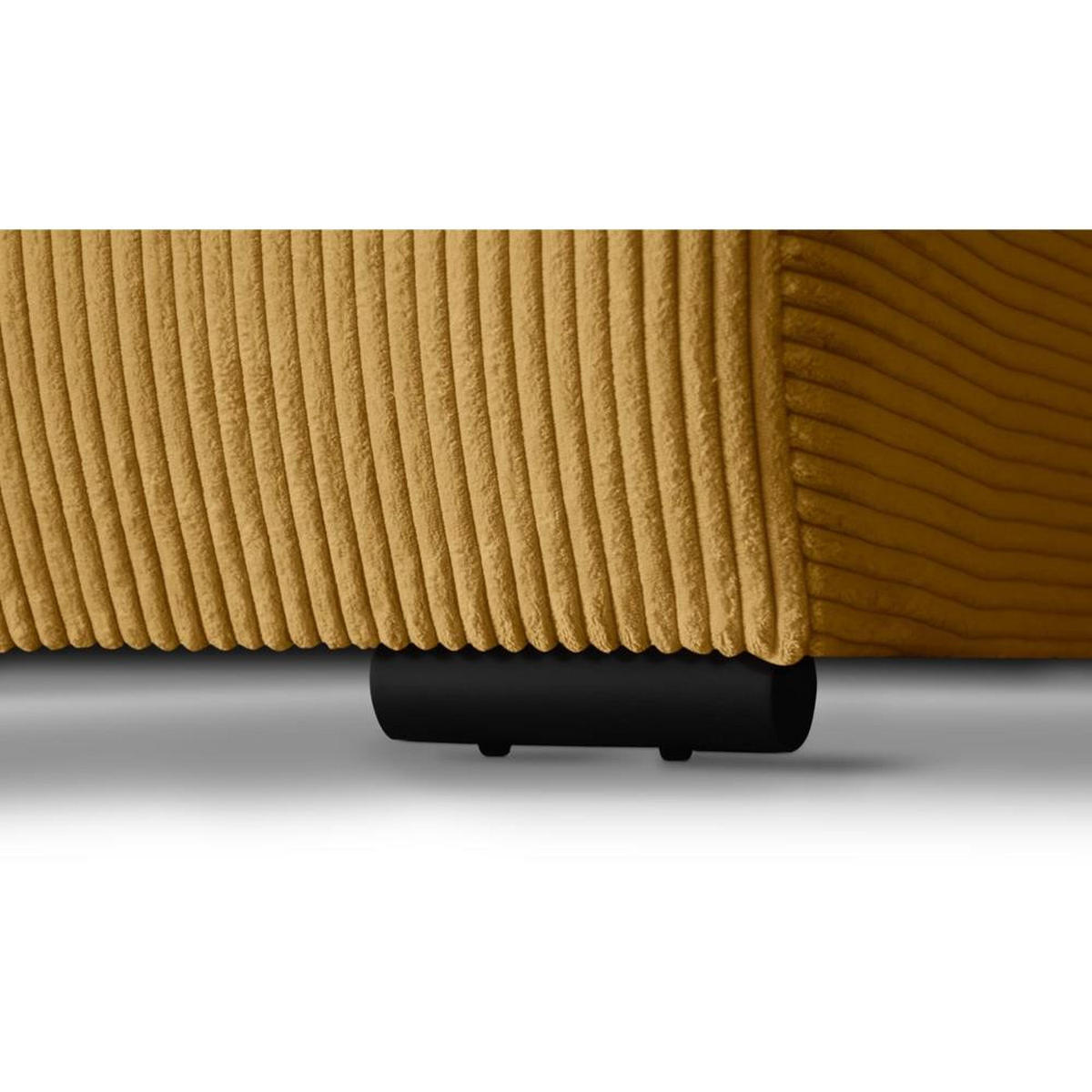 ECKSCHLAFSOFA Benny gelb rechts - Gelb/Schwarz, Kunststoff/Textil (271/185cm) - Beautysofa