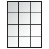 WANDSPIEGEL Schwarz 80/60 Cm Metall - Schwarz, Metall (60/1.6/80cm) - vidaXL