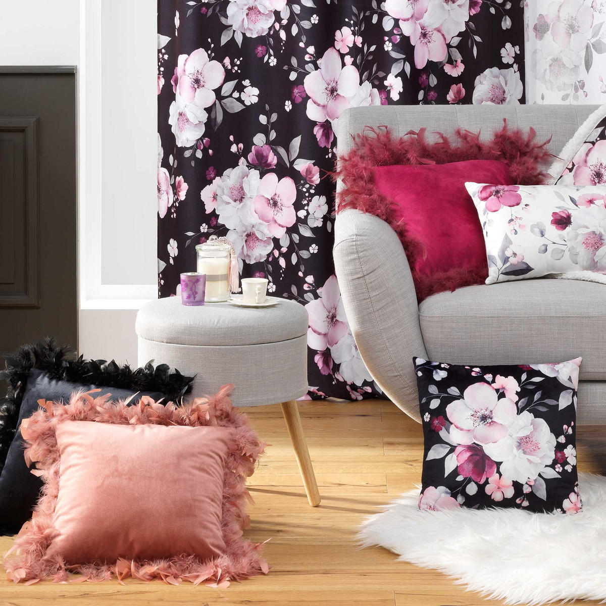 ZIERKISSEN Marlina 40/40 cm - Hellrosa, Textil (40/40cm) - Douceur d´intérieur