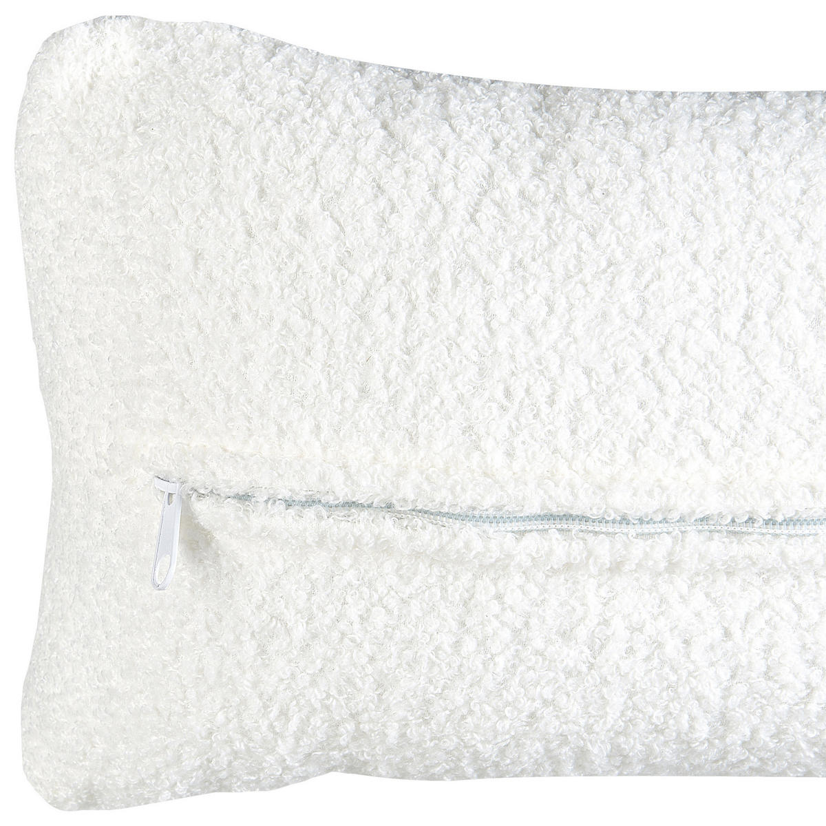 SESSEL BOUCLE Weiß Otsby - Weiß, Holz/Textil (60/76/55cm) - Beliani