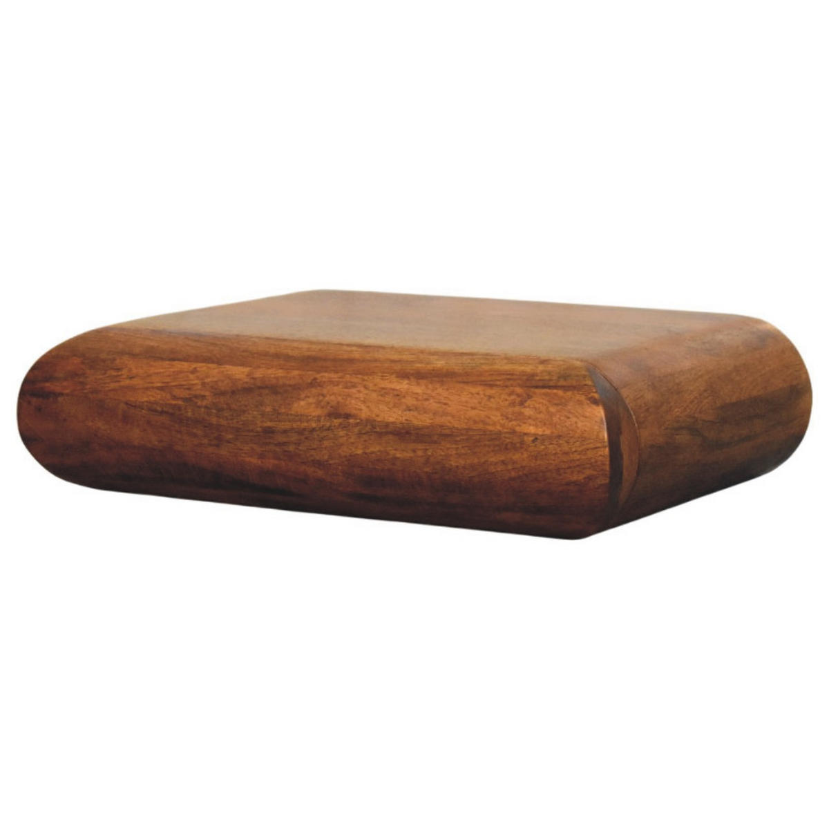 NACHTTISCH aus massivem Mangoholz, Amber-Eichen-Finish, 1 Schublade, braun. - Braun, Holz (45/12/32cm) - Artisan Furniture