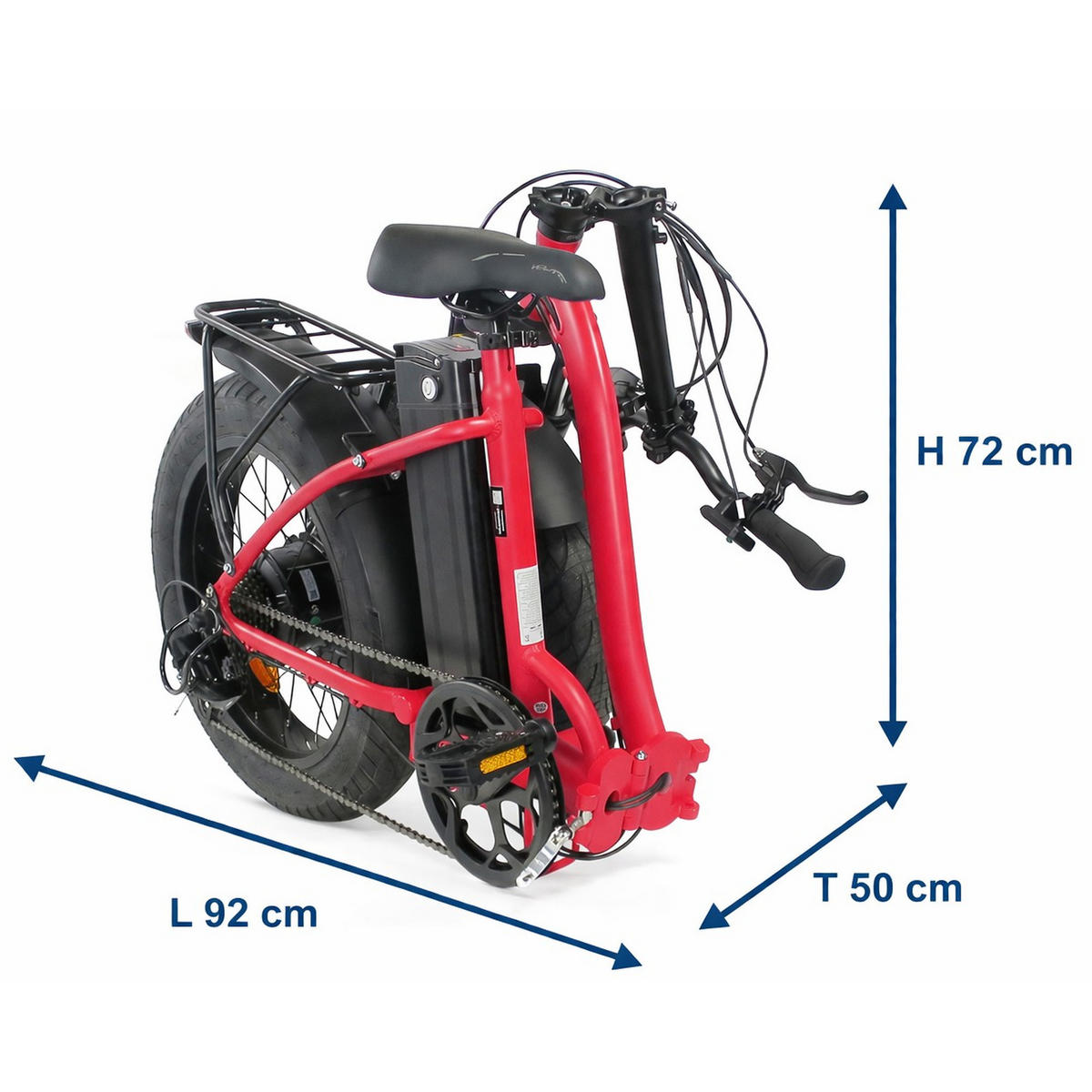 FALT E-BIKE 20" TERRAIN, ROT - Grau, Metall (125cm) - LLOBE