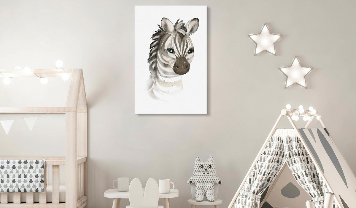 KUNSTDRUCK Weiß 40/60 cm - Weiß/Braun, Textil (40/60cm) - KUNSTLOFT