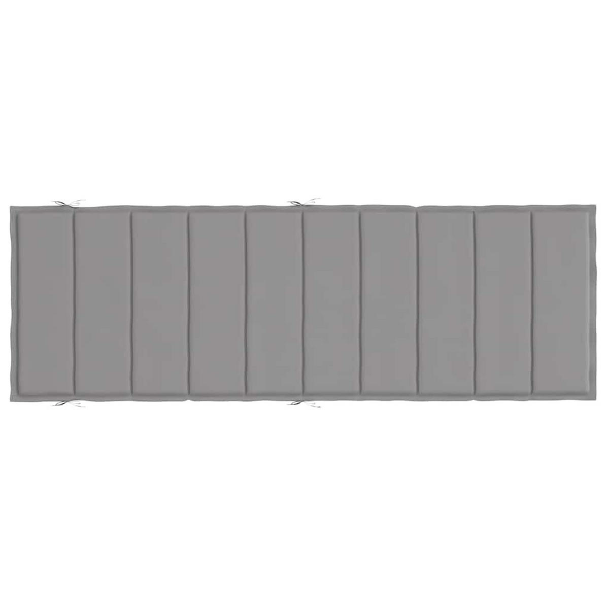 SONNENLIEGEN-AUFLAGE Grau 186/58/4 Cm Oxford-Gewebe - Grau, Textil (58/4/186cm) - vidaXL