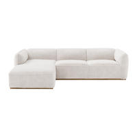 SOFA - 5 Personen - stoff - beige Canobru - Beige, Holz/Textil (272/74/167cm) - Vente-Unique