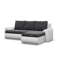 ECKSOFA RECHTS MIT SCHLAFFUNKTION FORESTA, Schwarz + Grau - Schwarz/Grau, Textil (230/159cm) - Mebligo