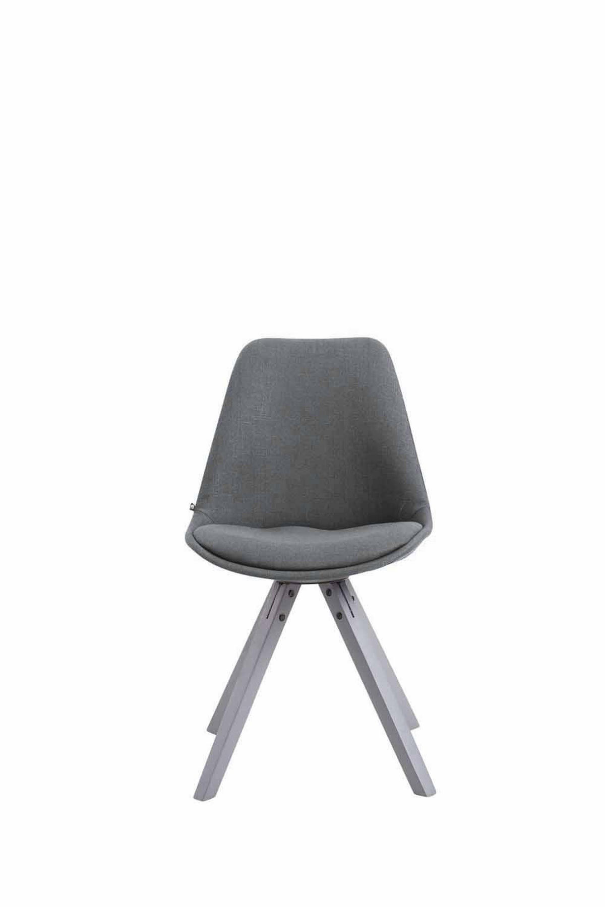 STUHL Stoff dunkelgrau - Dunkelgrau/Grau, Holz/Textil (48/84/56cm) - CLP