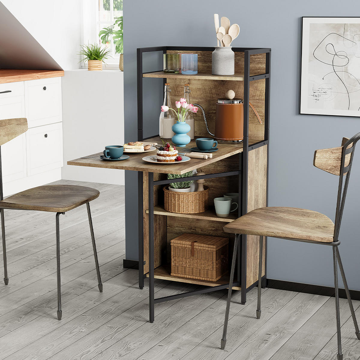 PSACÍ STŮL Savio Rustikální dub - divoký dub, kompozitní dřevo (30/57/120cm) - Vicco