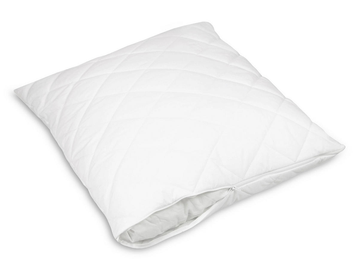 KISSENBEZUG, 70x90 cm, 50% Polyester, 50% Baumwolle, Weiß - Weiß, Textil (70/90cm) - Zollner