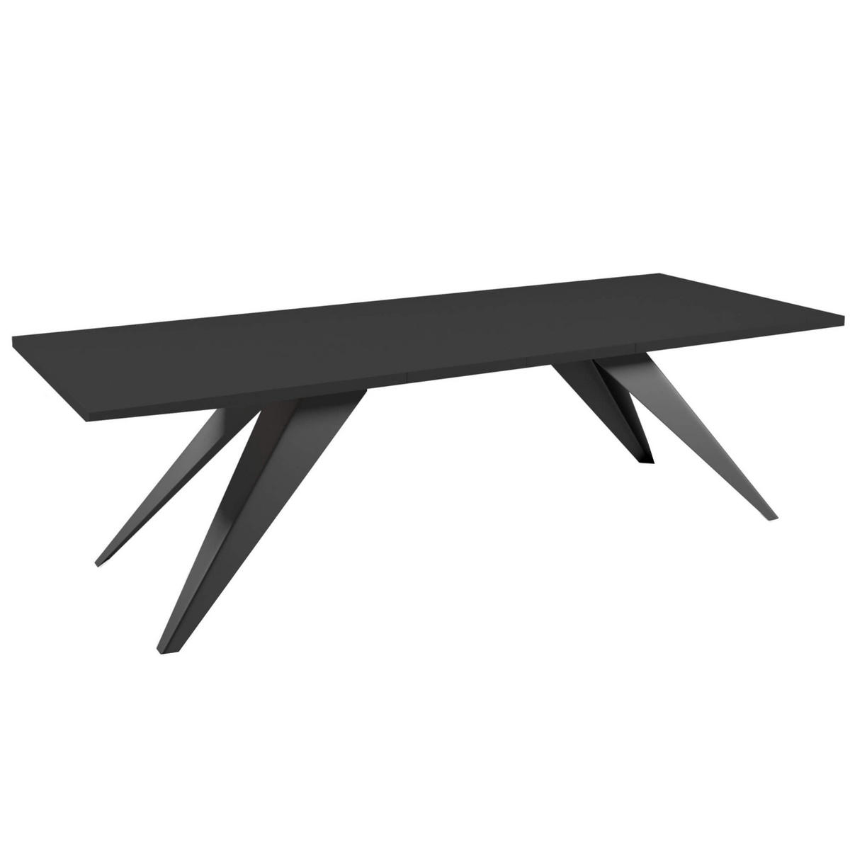 ESSTISCHE SENTO - Schwarz, Holzwerkstoff (90/160/76cm) - Meblini