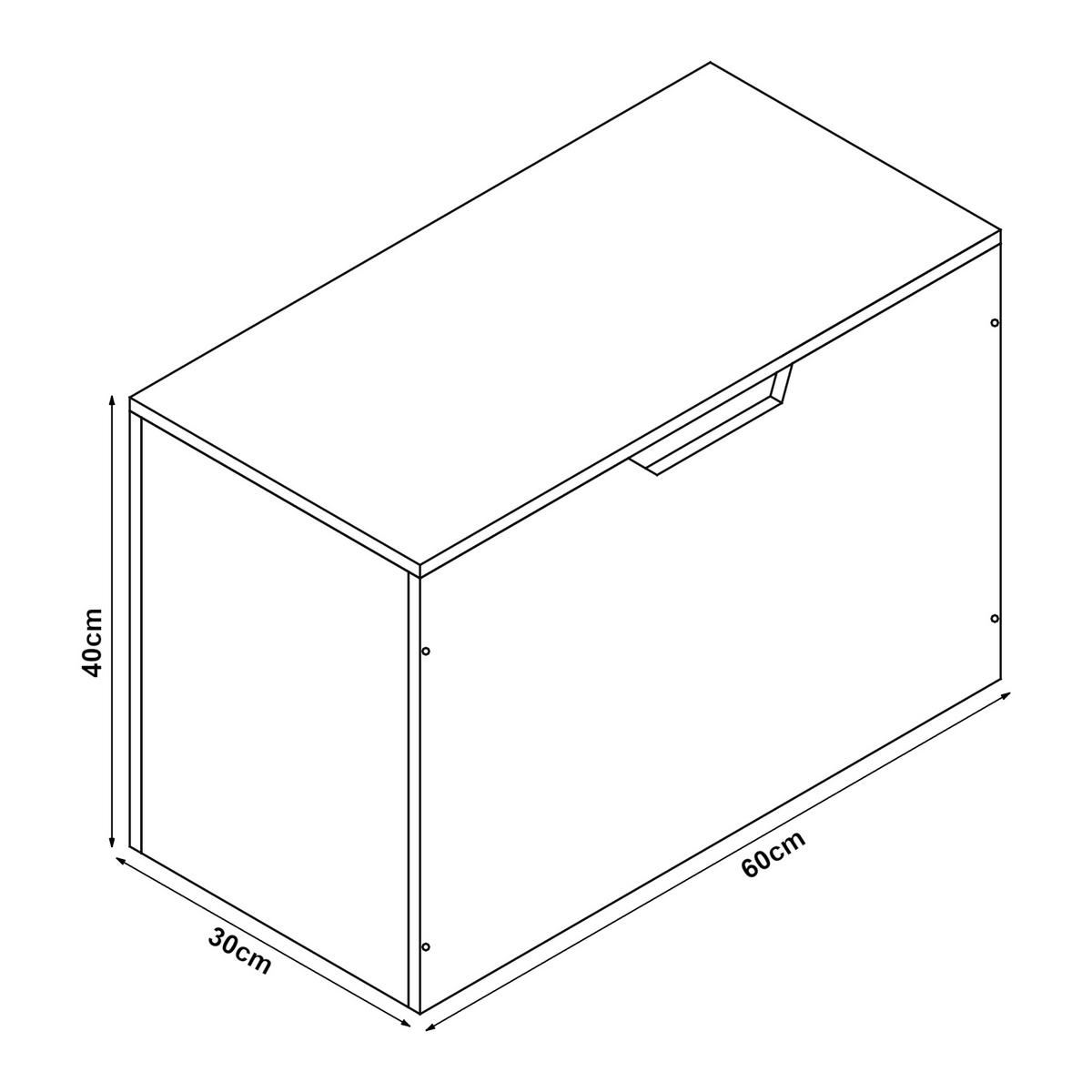 HRACÍ PŘÍSTROJ Oleiros - bílá/zelená barva, kompozitní dřevo (60/30cm) - [en.casa]