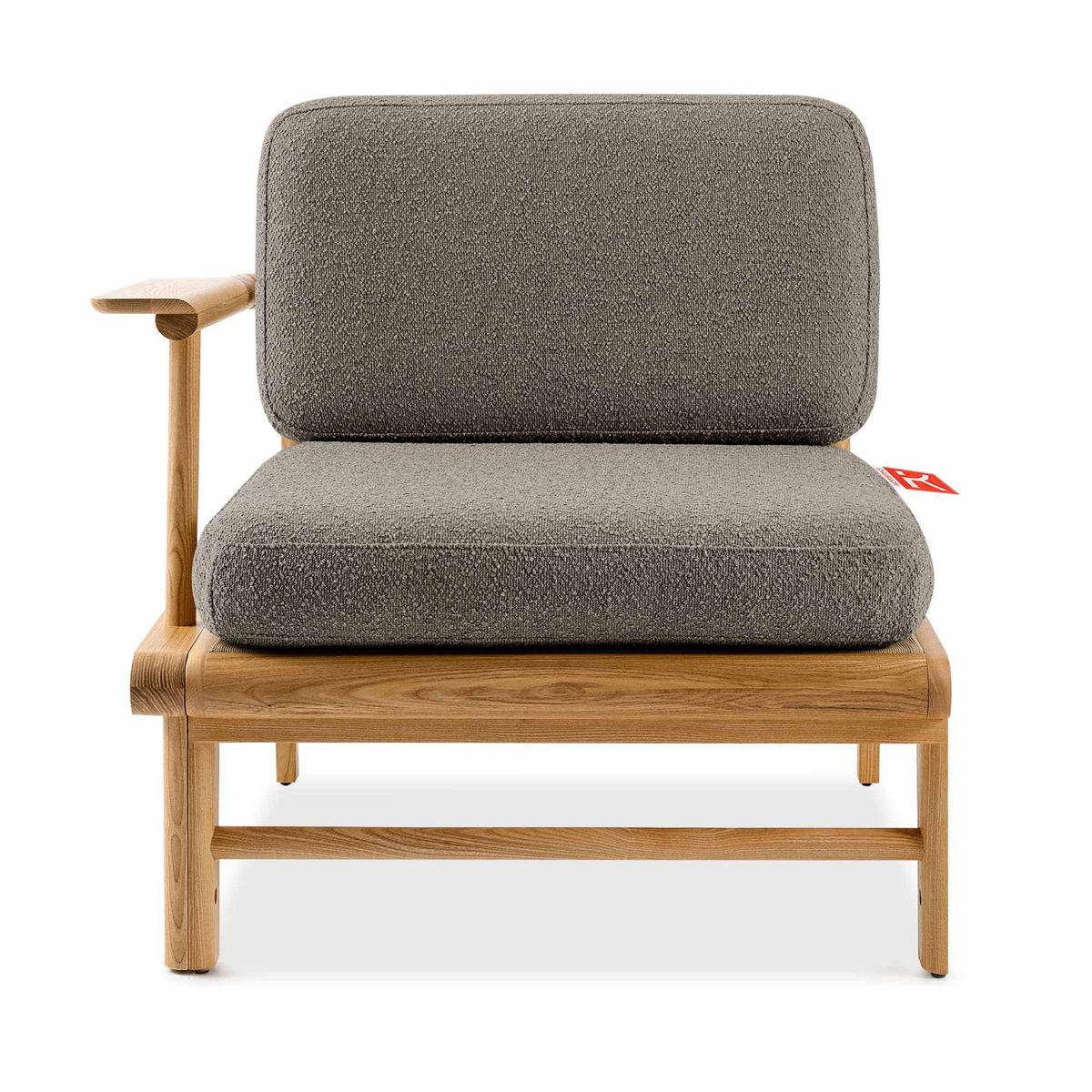 GARTENSOFA ATREDA 2-Sitzer, mit Ablage - Grau, Holz/Textil (175/74/80cm) - KONSIMO®