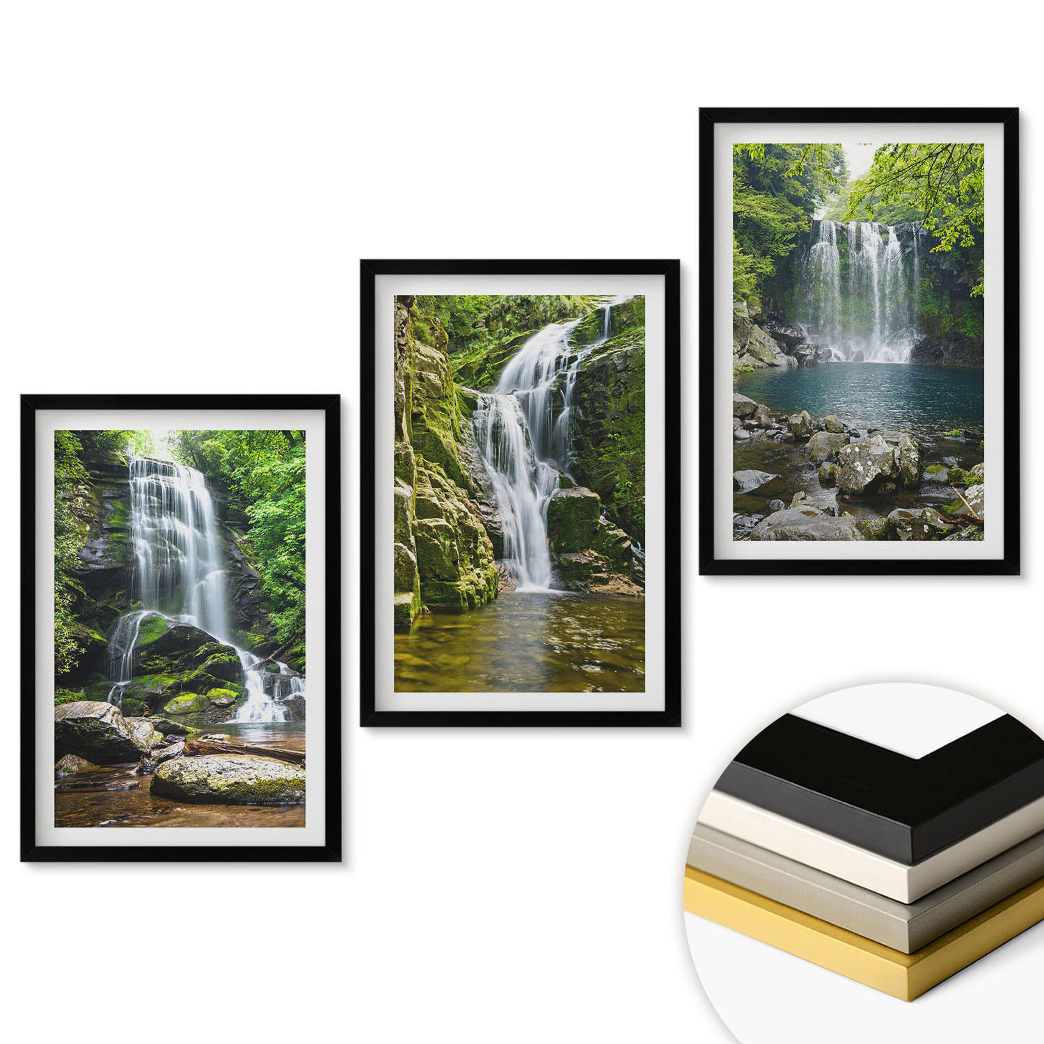 ArtPrintCave Wandbilder Schwarz 40x60 cm