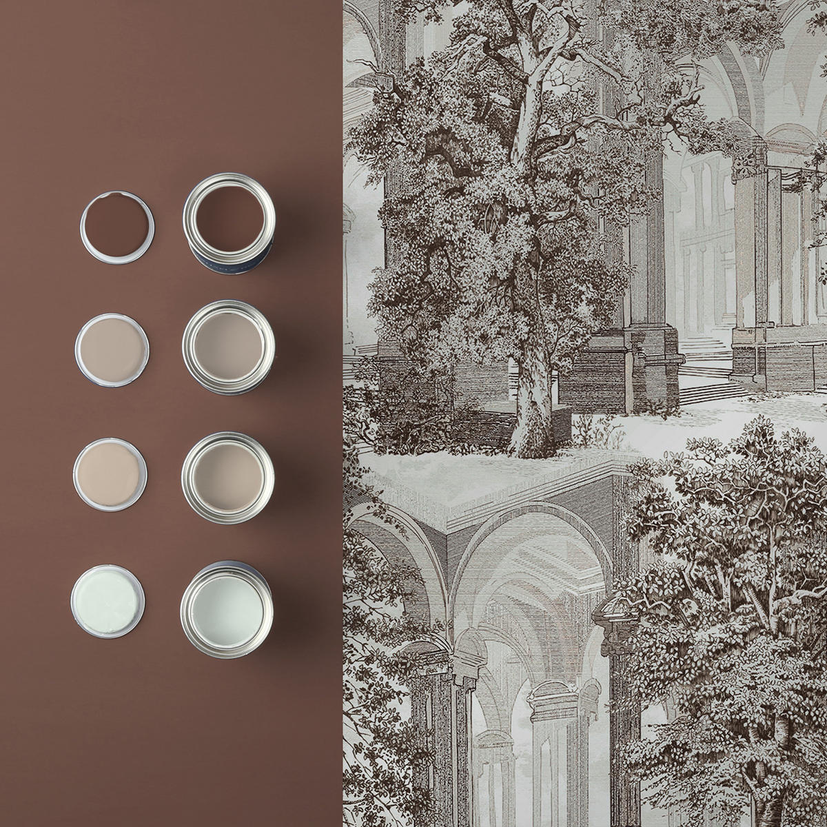 VLIESTAPETE Rivington Folly - Multicolor, Papier/Kunststoff (52/1cm) - Graham & Brown