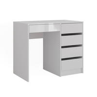 SCHMINKTISCH Sherry Weiß/Weiß Hochglanz 89.8 cm - Weiß Hochglanz, Holzwerkstoff (50.1cm) - Vicco