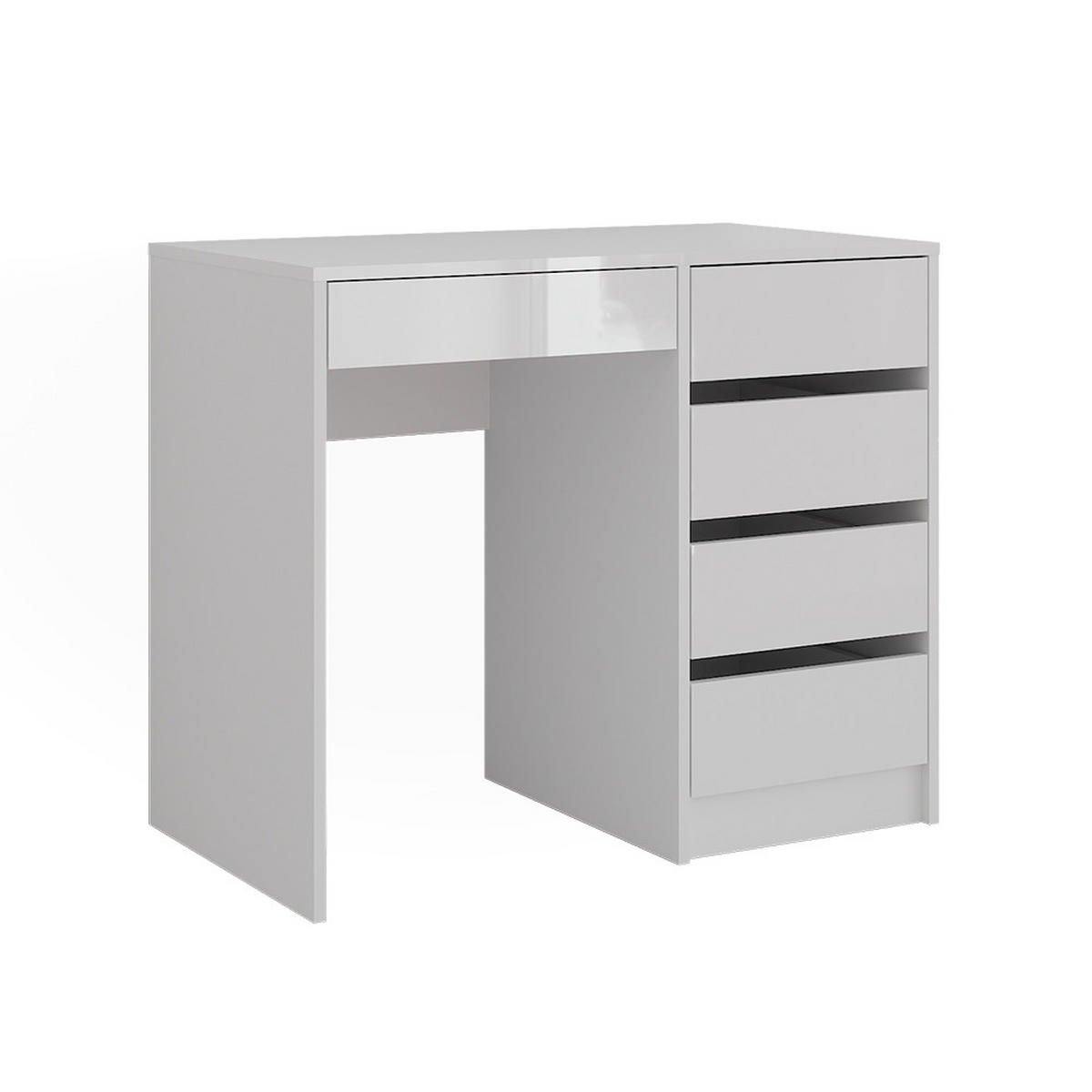 SCHMINKTISCH Sherry Weiß/Weiß Hochglanz 89.8 cm - Weiß Hochglanz, Holzwerkstoff (50.1cm) - Vicco