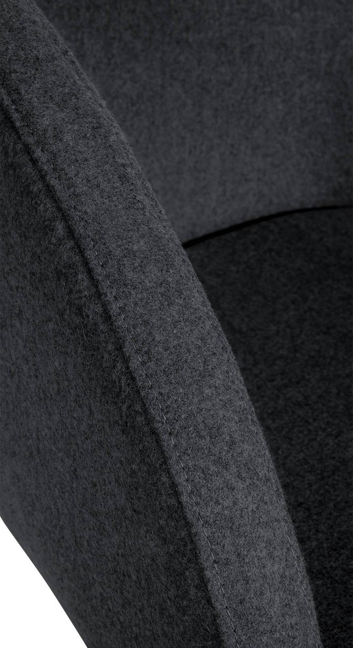BARHOCKER Filz anthrazit - Anthrazit/Schwarz, Textil/Metall (58/88/54cm) - CLP