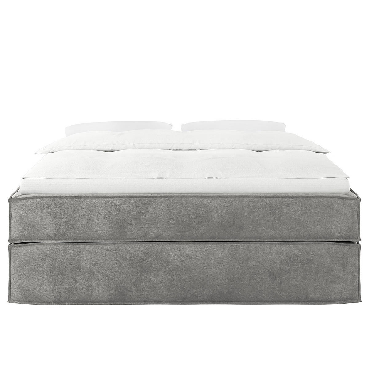 BOXSPRINGBETT - Premium - Hellgrau, Textil (200/200cm) - home24