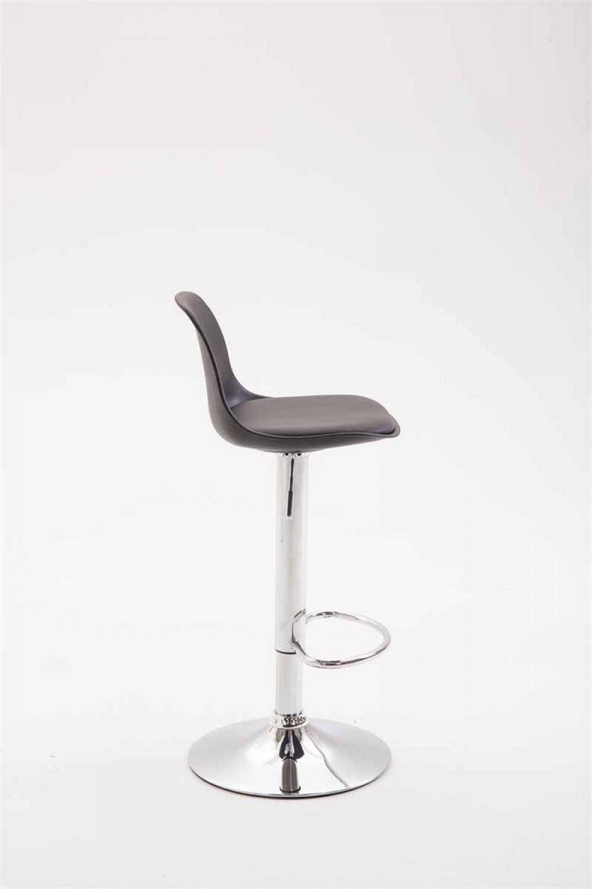 BARHOCKER Kunststoff schwarz - Chromfarben/Schwarz, Kunststoff/Metall (39/82/43cm) - CLP