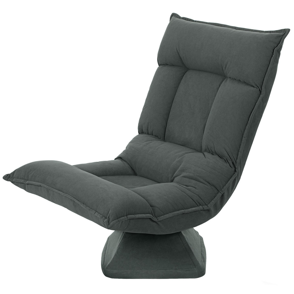 BODENSESSEL DE-06491 5-fach verstellbare Rückenlehne, drehbar Dunkelgrau - Dunkelgrau, Holz/Textil (62/95/70cm) - ComfortXL