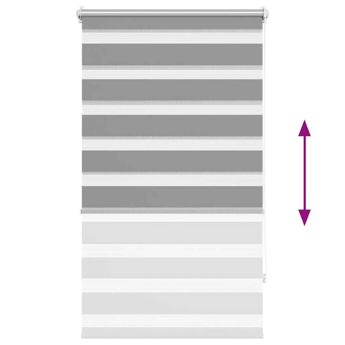 DOPPELROLLO 70,9/120 cm Stoffbreite 66,7 cm aus Polyester Grau - Grau, Textil (70/120cm) - vidaXL