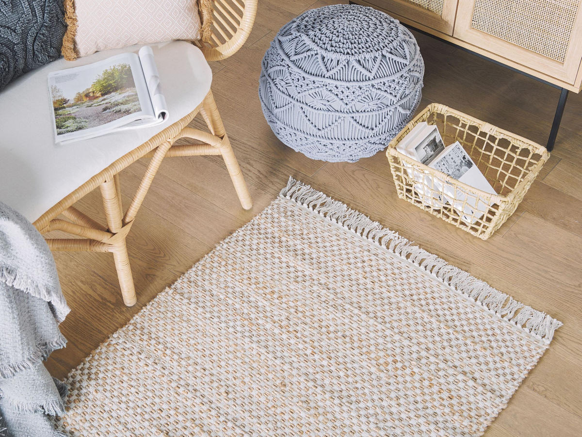 KURZFLOR-TEPPICH Zerdali 150/80 cm - Beige, Naturmaterialen (80/150cm) - Beliani