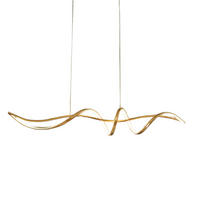 HÄNGELEUCHTE Lybell, Gold, 120cm, Dimmbar - Goldfarben, Metall (120/22/22cm) - KOSILUM