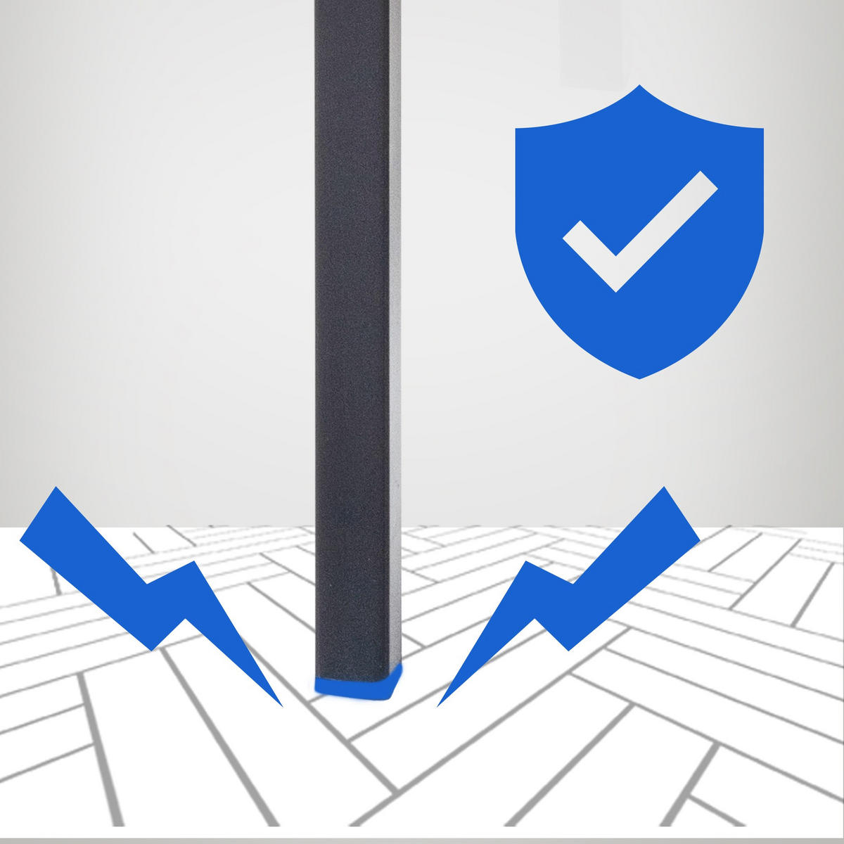 BARHOCKER Filz Grau - Schwarz/Grau, Textil/Metall (64/110/48cm) - CLP