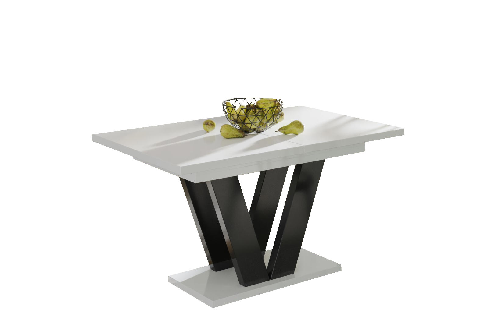 Endo-Moebel Esstisch Weiß Hochglanz 80x80x130 cm