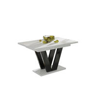 ESSTISCH Lara ausziehbar bis 210 cm - Weiß Hochglanz, Holzwerkstoff (130/80/80cm) - Endo-Moebel