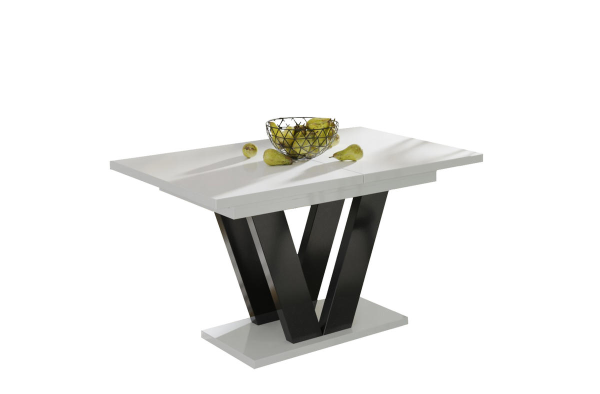 ESSTISCH Lara ausziehbar bis 210 cm - Weiß Hochglanz, Holzwerkstoff (130/80/80cm) - Endo-Moebel