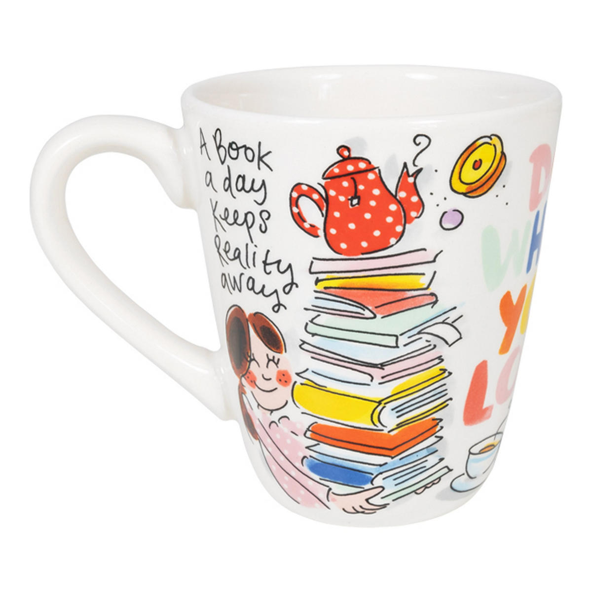 BECHER Bücher in Bunt - 350 ml - Multicolor, Keramik (0.35L) - Blond Amsterdam