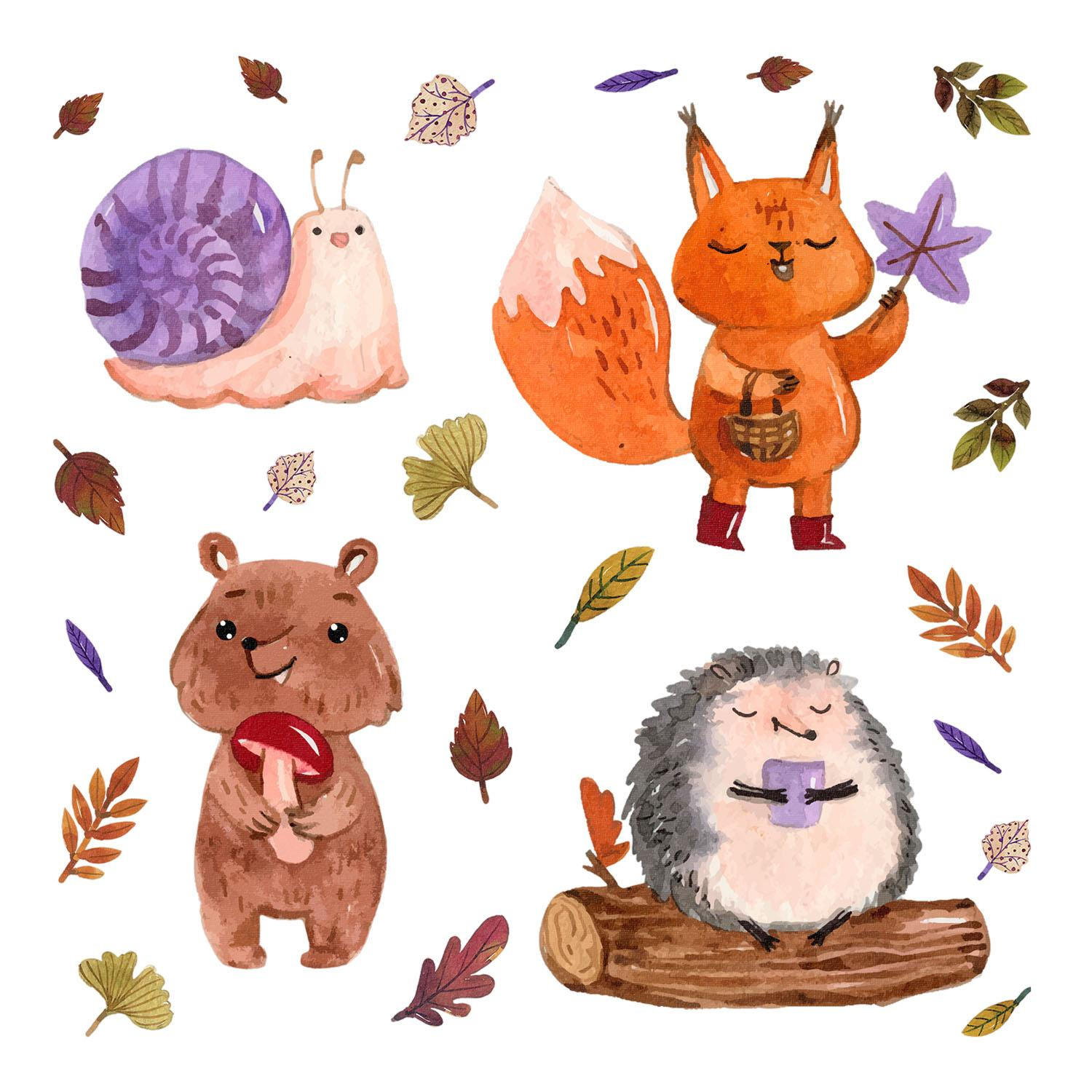 WANDAUFKLEBER 130x208cm - Herbstfarben - Multicolor, Kunststoff (130/208/0.1cm) - Wallfluent