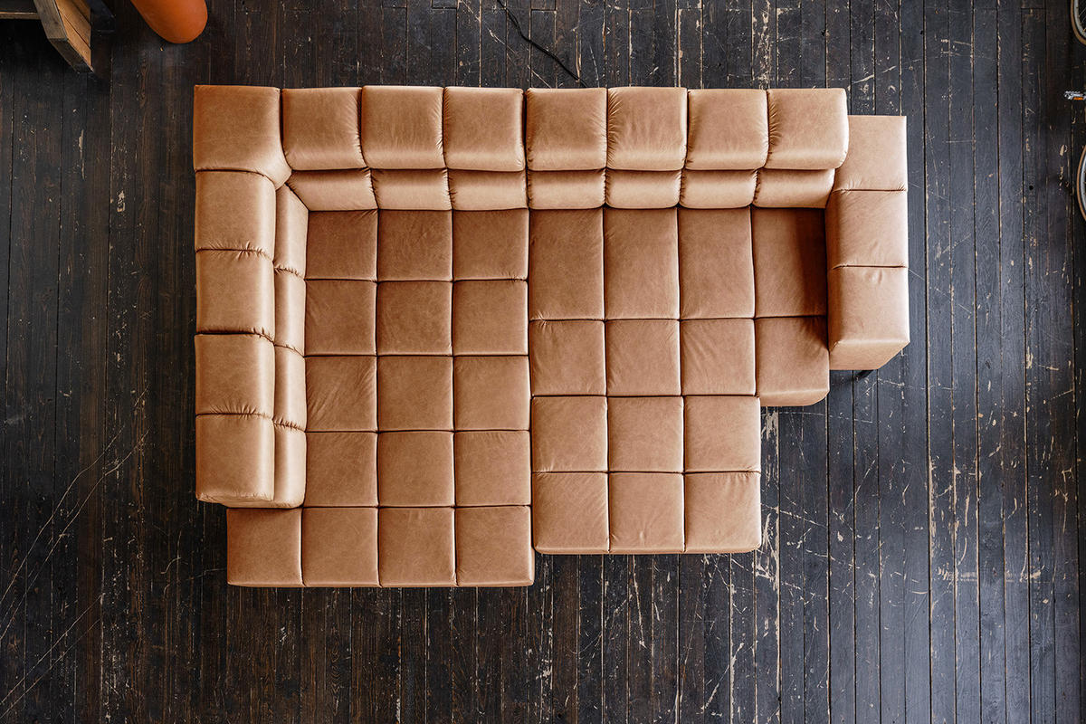 ECKSOFA NELSON Braun Leder Relaxfunktion - Cognac/Dunkelbraun, Leder/Metall (321/216cm) - KAWOLA