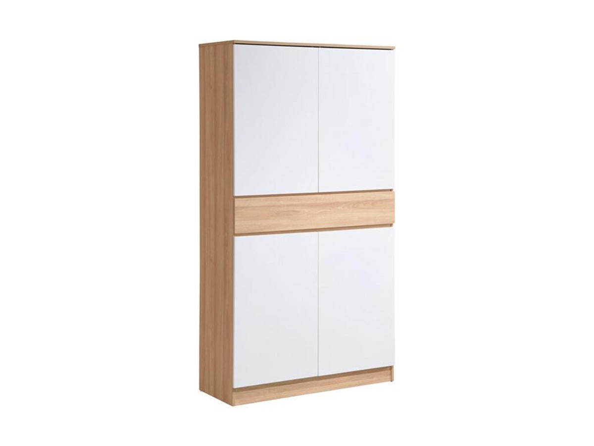 SCHUHSCHRANK - 100 cm x 40 cm - holz - naturfarben hell, weiß Coviana - Weiß, Holz (100/191/40cm) - Vente-Unique