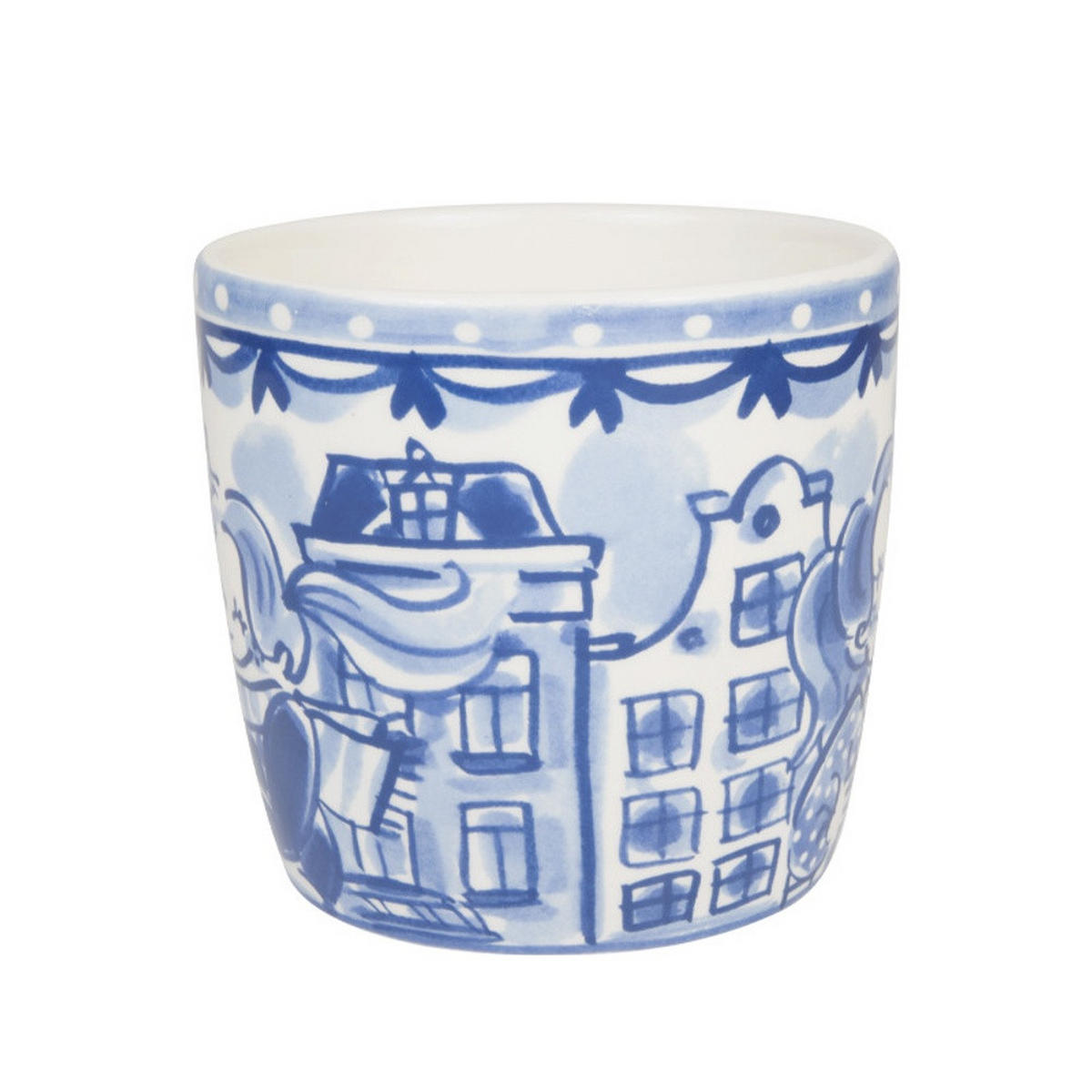 CAPPUCCINO-BECHER Grachten & Tulpen 0,5L - Multicolor, Keramik (0.5L)