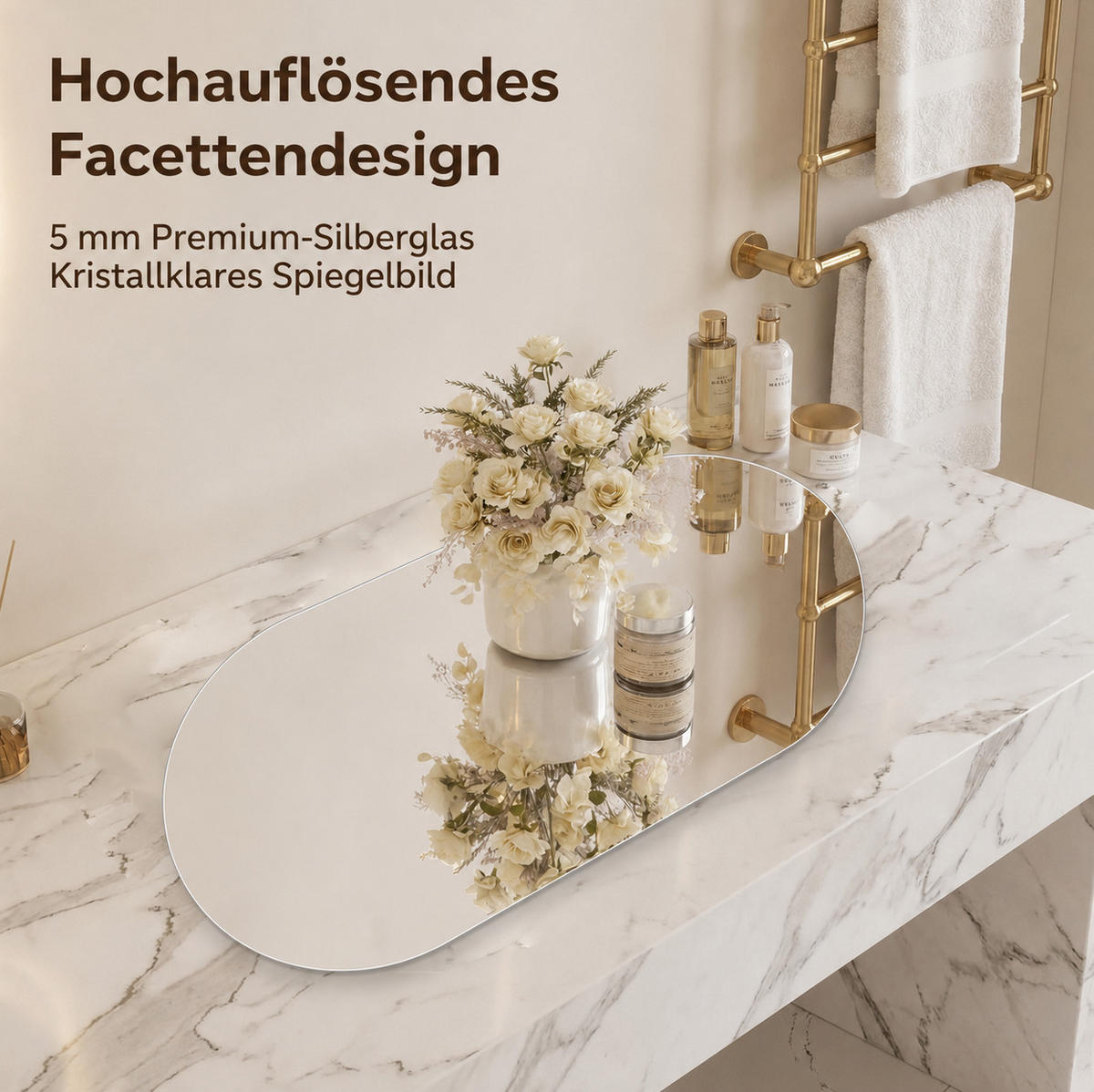 WANDSPIEGEL 60/2/90 cm schwarz aus Aluminium mit Bogendesign - Schwarz, Glas (60/2/90cm) - OKWISH