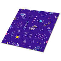 FLIESENAUFKLEBER 9 Stück 30x30 cm selbstklebend Geometrisches Muster - Violett, Textil (30/1.6/30cm) - TULUP