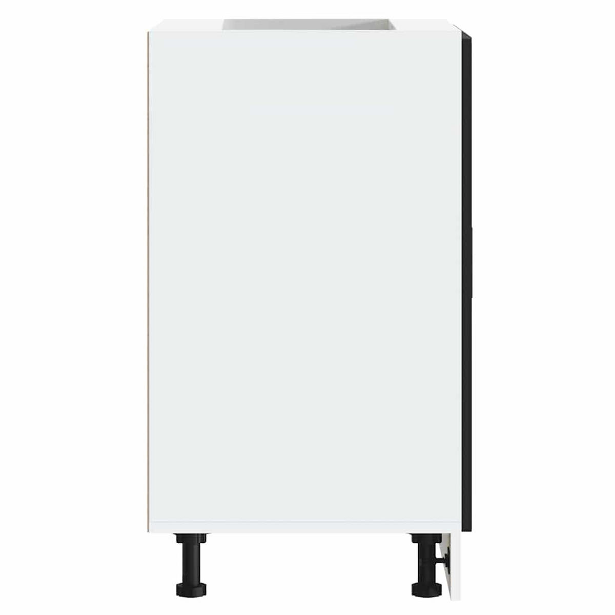 KÜCHENUNTERSCHRANK Theo Schwarz 60x46x81,5 cm - Schwarz, Holz (60/81.5/46cm) - DELUKE