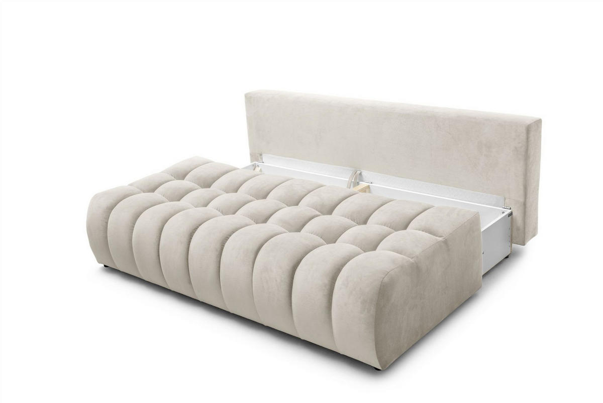 SCHLAFSOFA Nina - Beige, Holzwerkstoff/Textil (200/96/107cm) - Fun Möbel