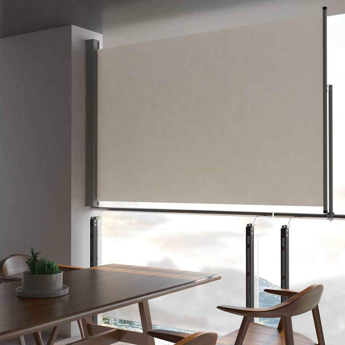 AUSZIEHBARE Seitenmarkise 160x300 cm Creme - Creme, Textil (300/160/300cm) - furnicato